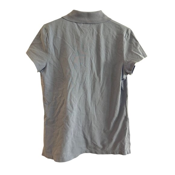 Tommy Hilfiger Polo Shirt Womens Large Blue Short Sleeve Button-Up Collared Casu - Picture 6 of 6